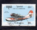 Timbre oblitr du Cambodge n 1088 Avion CA5891
