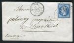 Rare lettre de Bonneval ( 1863 ) avec un n° 14B - Cachet GC 524