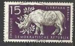 RDA 1956; Y&T n 278; 15p rhinocros, parc zoologique de Berlin