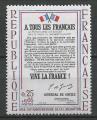 FRANCE - 1964 - Yt n 1408 - N** - 20 ans de la Libration ; Affiche "A tous les