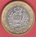 Saint-Marin 2014 - Pice/Coin, Armoiries, 1.00 , circul mais propre