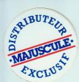 distributeur exclusif MAJUSCULE autocollant