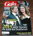 Magazine Gala 1021 janvier 2013 Brad Pitt et Angelina Jolie en couverture