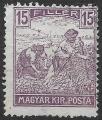 HONGRIE - 1916/17 - Yt n 170 - Ob - Moissonneurs 15fi violet