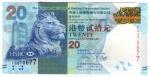 **   HONG KONG     20  dollars HK   2012   p-212b    UNC   **