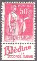 Bande pub BLEDINE sur timbre oblitr Paix n283 au type 2