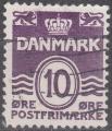 DANEMARK - 1938/43 - Yt n 259 - Ob - Srie Chiffre 10o violet