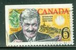 Canada 1969 Y&T 425 oblitr Stephen B. Leacock N.D.Haut et gauche