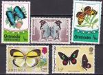 Petit lot sympa de 5 timbres oblitrs thme "papillons" 
