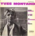 EP 45 RPM (7")  Yves Montand  "  Grands boulevards  "