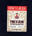 Ancienne tiquette d'alcool  ou de vin : Fine St Jean