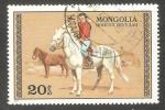 Mongolia - Scott 963   horse / cheval