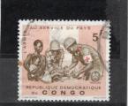 Timbre Congo - Kinshasa Oblitr / 1965 / Y&T N605.