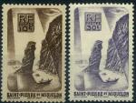 France : Saint Pierre et Miquelon n 325 et 326 x anne 1947