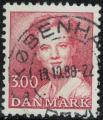 Danemark 1988 Oblitr Used Queen Margrethe II Reine Brun Carmin Y&T DK 909 SU