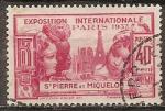 saint-pierre et miquelon - n 162  obliter - 1937