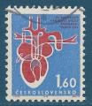 Tchcoslovaquie N1350 Congrs europen de cardiologie  Prague oblitr