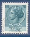 Italie N1004 Monnaie syracusaine - 70l vert-bleu oblitr