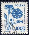 Pologne 1989 Oblitr Used plante herbace Centaurea cyanus Bleuet SU