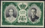 Monaco 1956 Grace Kelly Prince Rainier III couronne monogramme Y&T MC 473 SU