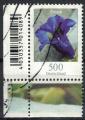 Allemagne 2005 Oblitr Used Flower Enzian Gentiane de Koch coin de feuille