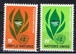 ONU / New York / 1965 / Paix  Chypre / YT n 135 & 136 **