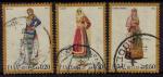 Grce/Greece 1974 - Costumes traditionnels rgionaux, 3 Val. obl. - YT 1158-60 