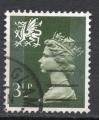 Grande Bretagne Yvert N713 Oblitr 1974 Elisabeth II 3,5P Vert-fonce Pays de G