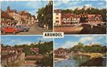 ARUNDEL (G.B., Sussex) - Quadri-vues (1963) - anim, voitures, pont, chteau