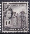 MALTE - 1956 - La Valette glise  - Yvert 241 Oblitr
