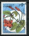 Timbre Rpublique du CONGO  1993  Obl  N  982  Y&T  Fleurs