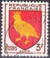 FRANCE - 1954 - Yt n 1004 - Ob - Armoiries de provinces : Aunis