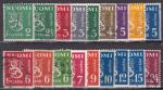 FINLANDE 18 timbres entre N 288 et 302B de 1945-48 oblitrs