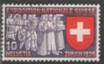 Suisse 1939; Y&T n 320; 10c exposition de Zurich (franais)