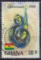 Ghana 1988 Oblitr Christmas Oeuvre artistique Mre Enfant Sapin de Nol SU