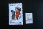 Rp. Rwandaise - Coiffes africaines 20c - COB 301 - Oblit. Used. Gestempeld.