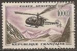france - poste aerienne n 37  obliter - 1957 (abim)