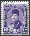 EGYPTE - 1944/46 - Yt n 228 - Ob - Roi Farouk 10m violet