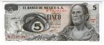 **   MEXIQUE     5  pesos   1971   p-62b.1    aUNC   **