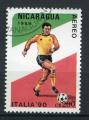 Timbre du NICARAGUA  PA  1989  Obl  N 1279  Y&T  Football