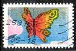 France Oblitr Yvert Adhsif N1185 Vue de nez 2015 papillon