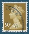 Grande-Bretagne N1951 Elizabeth II 50p bistre-jaune oblitr