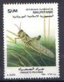 Timbre MAURITANIE 1988 - YT 623 -  criquets plerins , Insectes - Coloptres