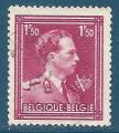 Belgique N691 Leopold III 1F50 lie-de-vin oblitr