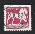 Sweden - Scott 954a   horse / cheval
