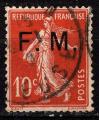FR91 - Yvert n 5  - F.M. sur semeuse 10 c. rouge (138)