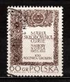 Pologne n 1635 obl, Prix Nobel Marie Curie, TB