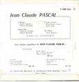 EP 45 RPM (7")  Jean-Claude Pascal  "  Sacre fille  "