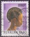 Timbre oblitr n 837(Yvert) Burkina Faso 1991 - Coiffure burkinab