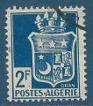 Algrie N192 Armoiries d'Oran 2F bleu oblitr